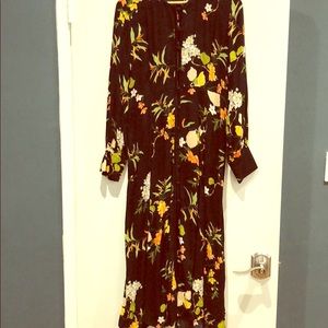 Zara women’s dress with velvet trim